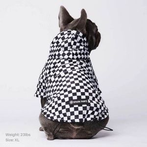NWT Spark Paws Checkered Flag Dog Windbreaker
